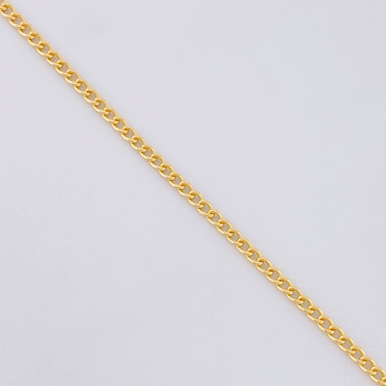 Cadena Mini Cubana 1.65g / 60cm / 1.5mm Oro Amarillo 18K