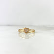 Crossed Lines Heart Ring 2.15gr / T6 3/4 / White Zircons Yellow Gold