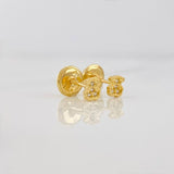 Stud Earrings Bear Ts 0.65g / in / 3.36mm Yellow Gold 18K
