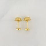 Stud Earrings Bear Ts 0.65g / in / 3.36mm Yellow Gold 18K