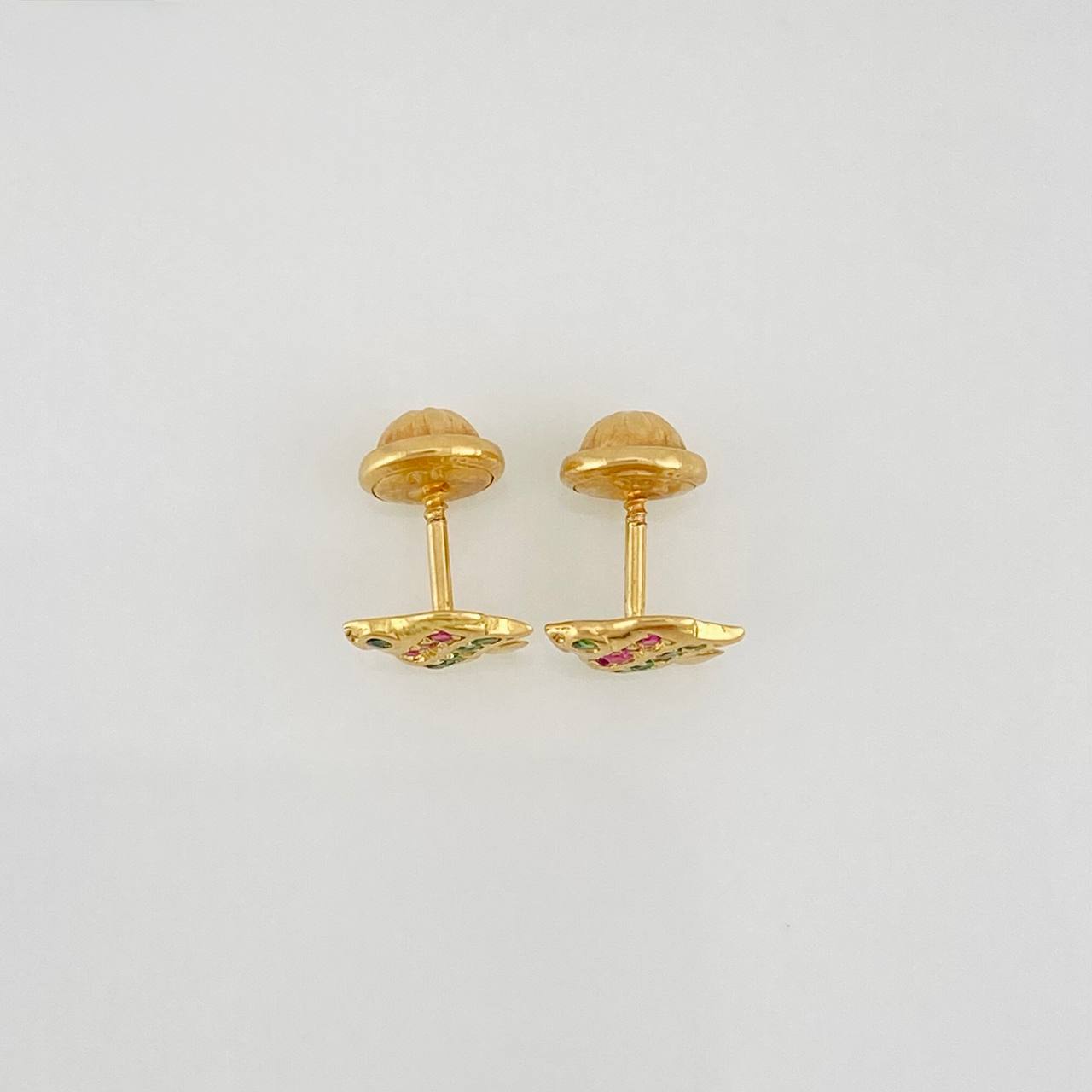 Stud Earrings Fish 0.9g / in / 7.3mm Yellow Gold 18K