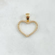 Pendant Heart Silhouette 1.7gr / 2.5cm / White Zircons Yellow Gold 18K ©