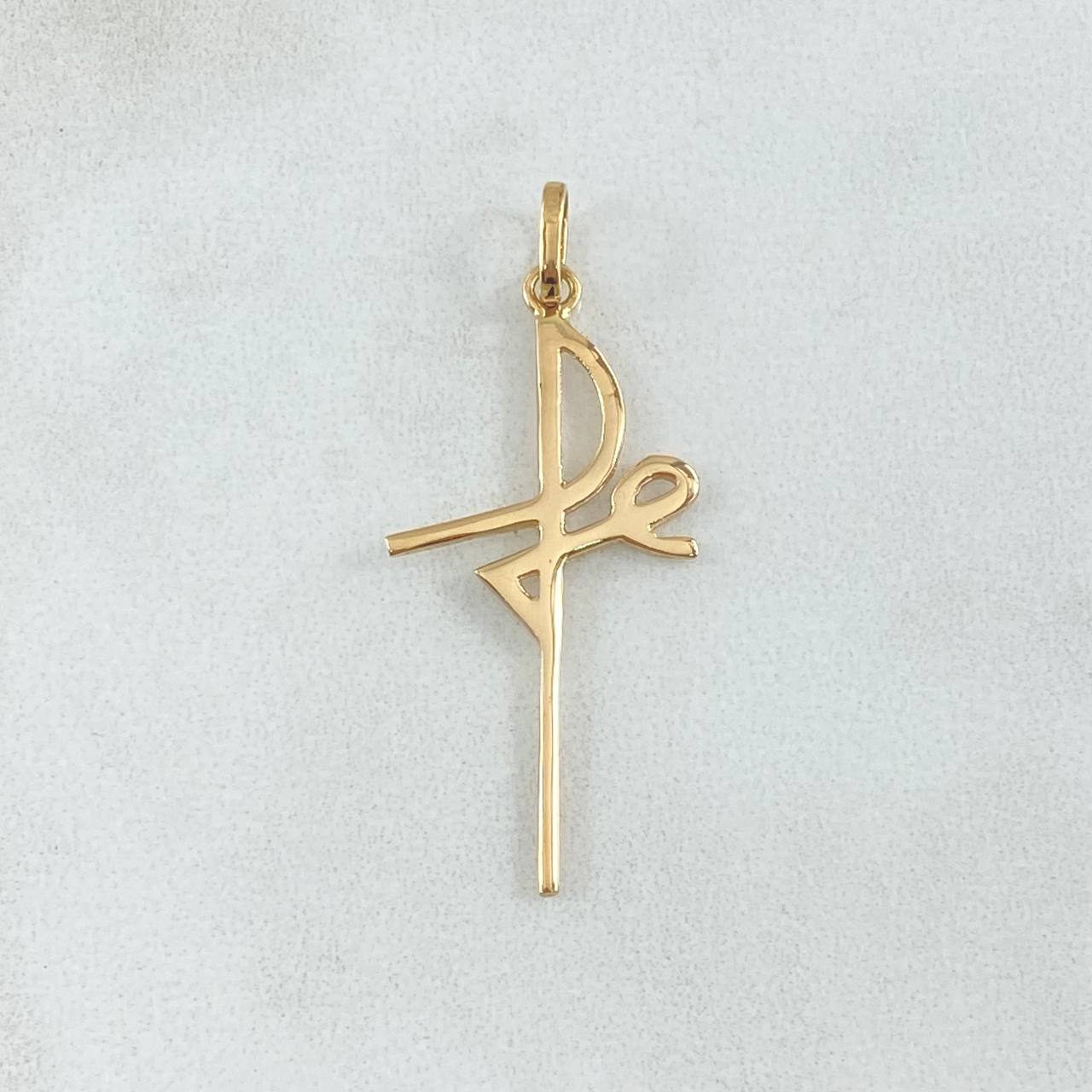 Dije Fé 1.05gr / 3.8cm / Liso Oro Amarillo 18K ©