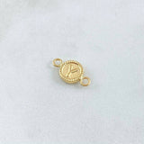 Herraje Letra Y 0.45gr / 1.5cm / Circulo Bordeado Oro Amarillo 18K *