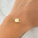 Charm Letter Y 0.45gr / 0.6in / Bordered Circle 18K Gold ©