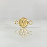 Charm Letter Y 0.45gr / 1.5cm / Yellow Gold Edged Circle 18K