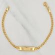 Pulso Cubano Placa Rectangular 3.75 g / 7 in / 1.8 mm Oro Amarillo 18K