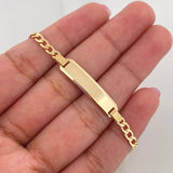 Pulso Cubano Placa Rectangular 3.75 g / 7 in / 1.8 mm Oro Amarillo 18K
