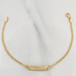Pulso Escalera Placa Rectangular 1.65 g / 6 1/4 in / 1.5 mm Oro Amarillo 18K