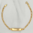 Pulso Figaro Placa Rectangular 3.05 g / 7 1/4 in / 2 mm Oro Amarillo 18K