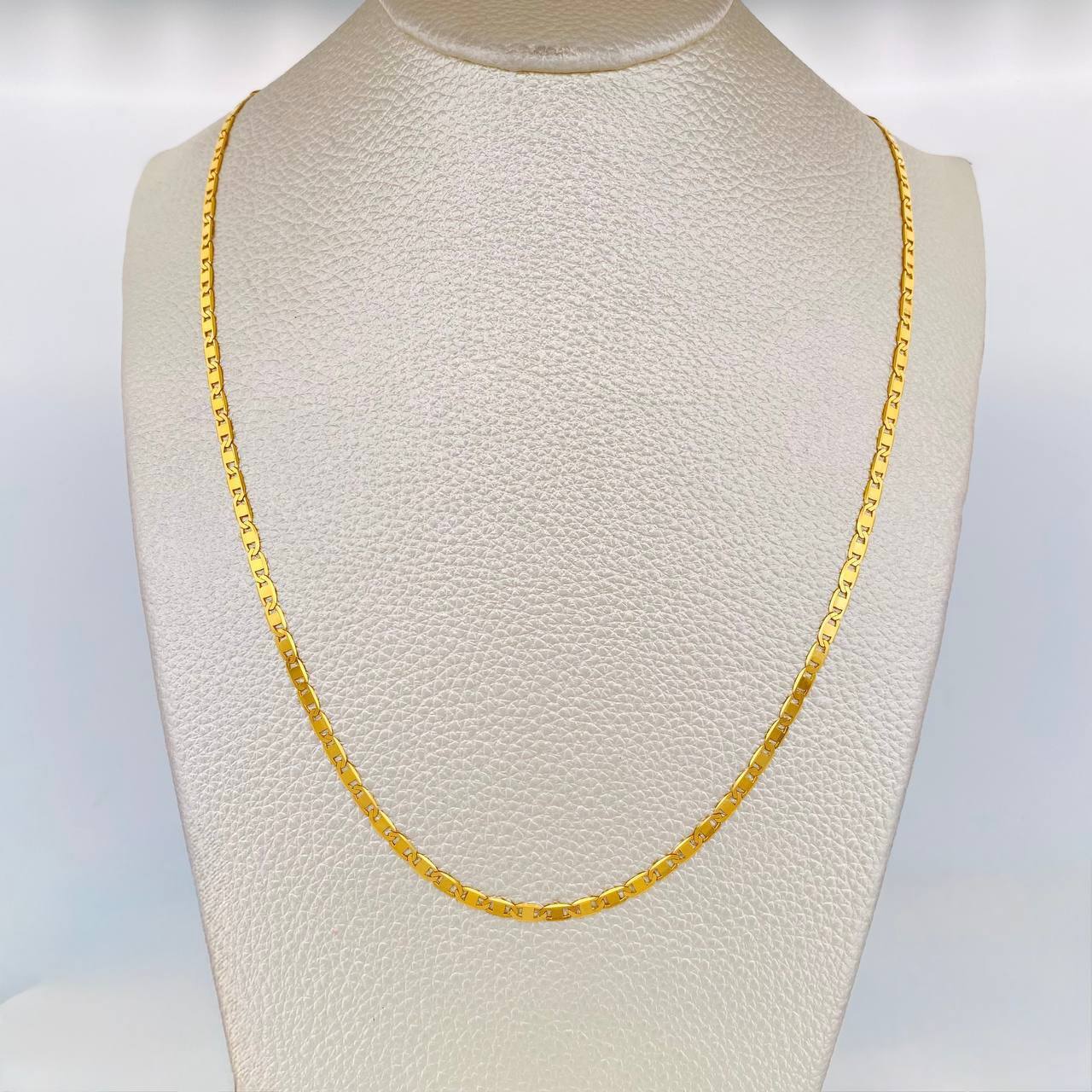 Cadena Escalera Plana 4.7g / 50cm / 2.47mm Oro Amarillo 18K