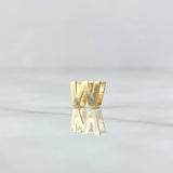 Charm Letter W 0.35gr / 6mm Drum 18K Yellow Gold
