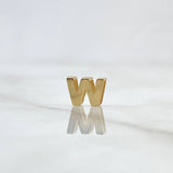 Charm Letter W 0.35gr / 6mm Drum 18K Yellow Gold