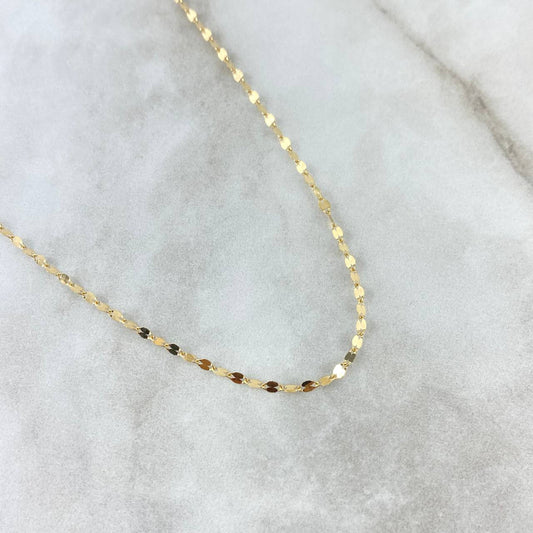 Mirror Flower Chain 1.3gr / 45cm / +3 18K Gold ©