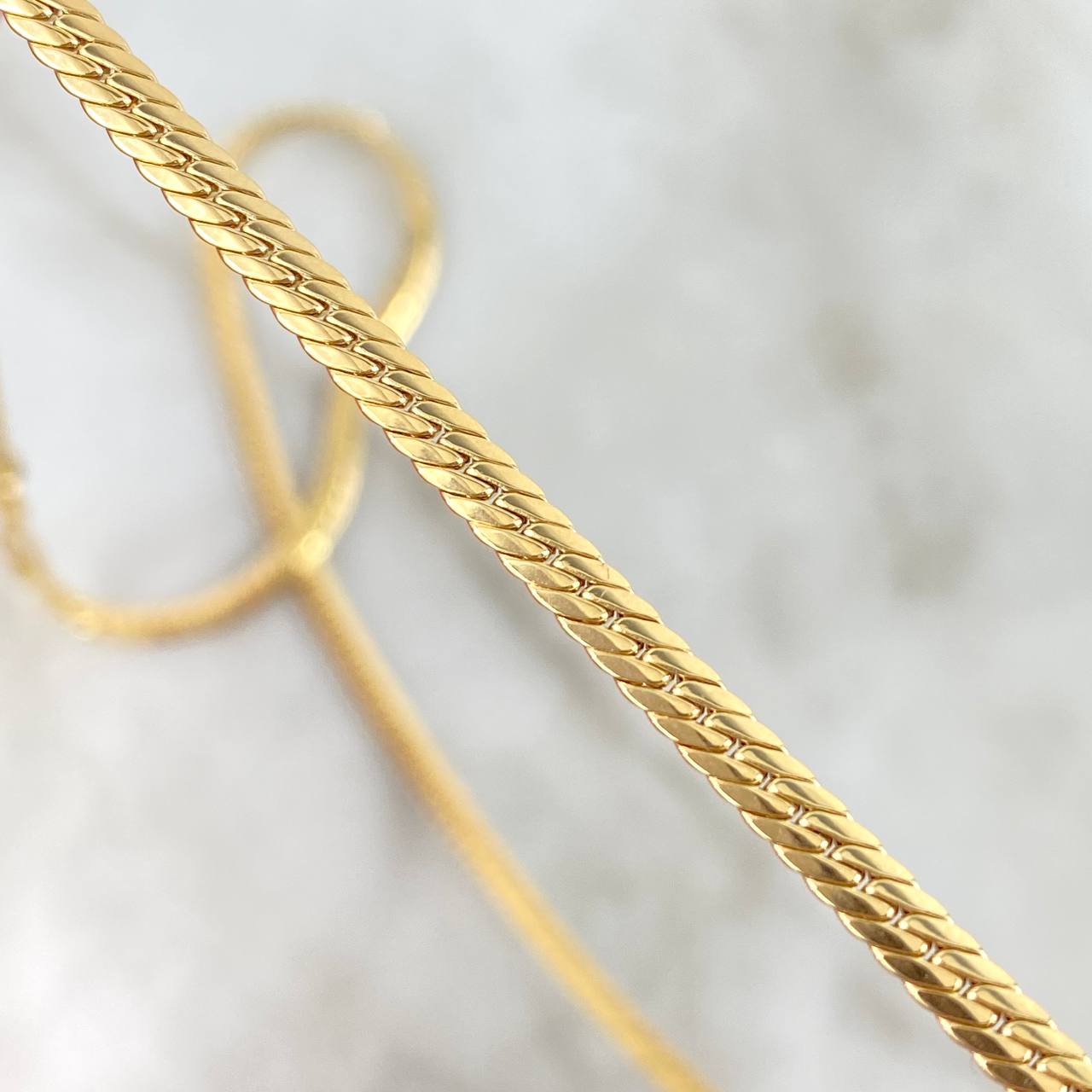 Flat Snake Chain 10.6gr / 19.7in / +3 18K Gold -