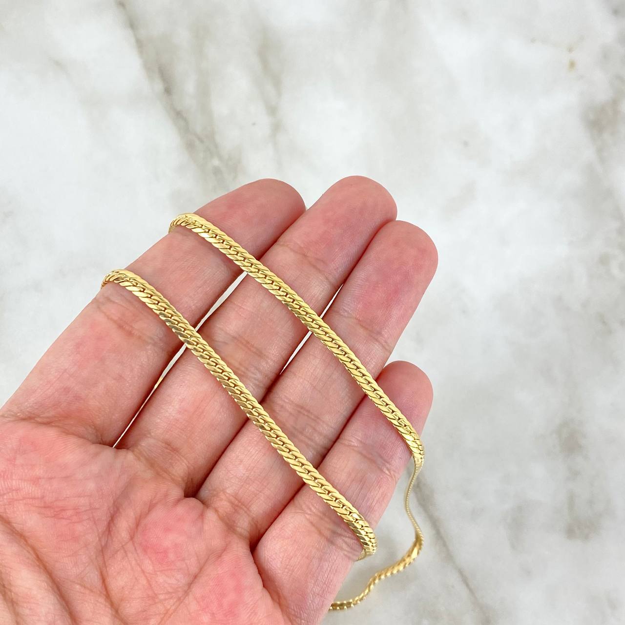 Flat Snake Chain 10.6gr / 19.7in / +3 18K Gold -