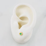 Eye Stud Earrings 0.65g / in / 6.25mm Yellow Gold 18K
