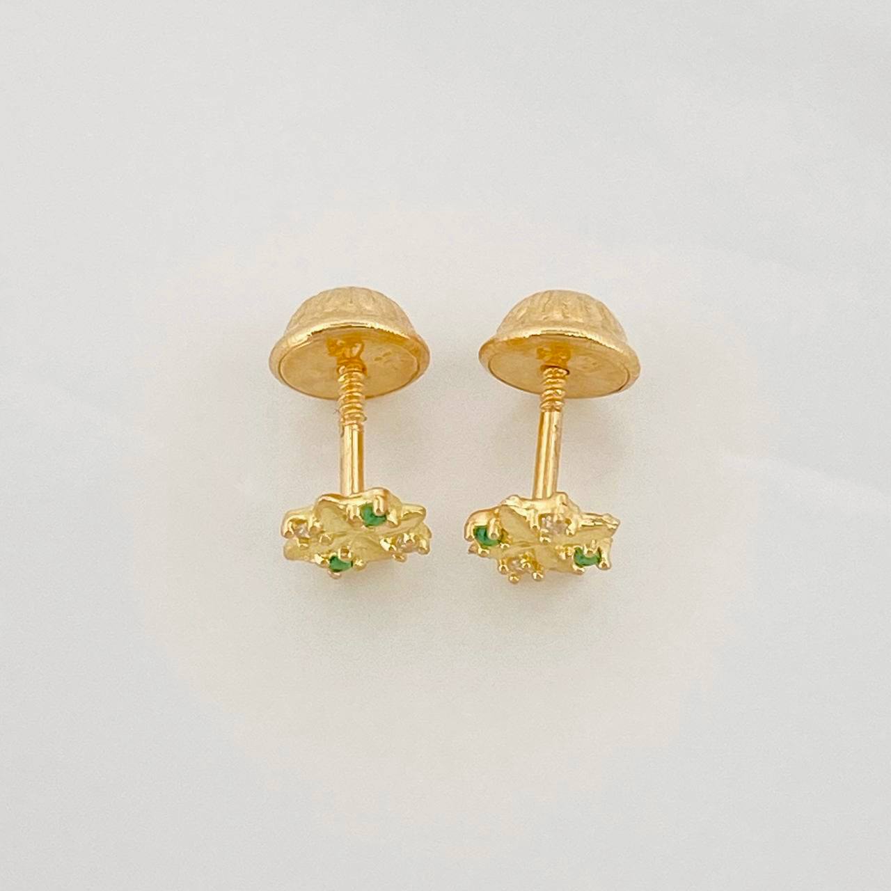 Stud Earrings Snowflake 0.6g / in / 5.19mm Yellow Gold 18K