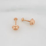 Topos Media Bola 0.5g / in / 3mm Oro Rosa 18K