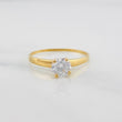 Solitaire Ring 1.3g / T6 1/4 Yellow Gold 18K