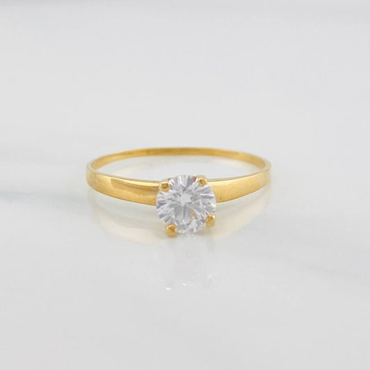 Solitaire Ring 1.3g / T6 1/4 Yellow Gold 18K