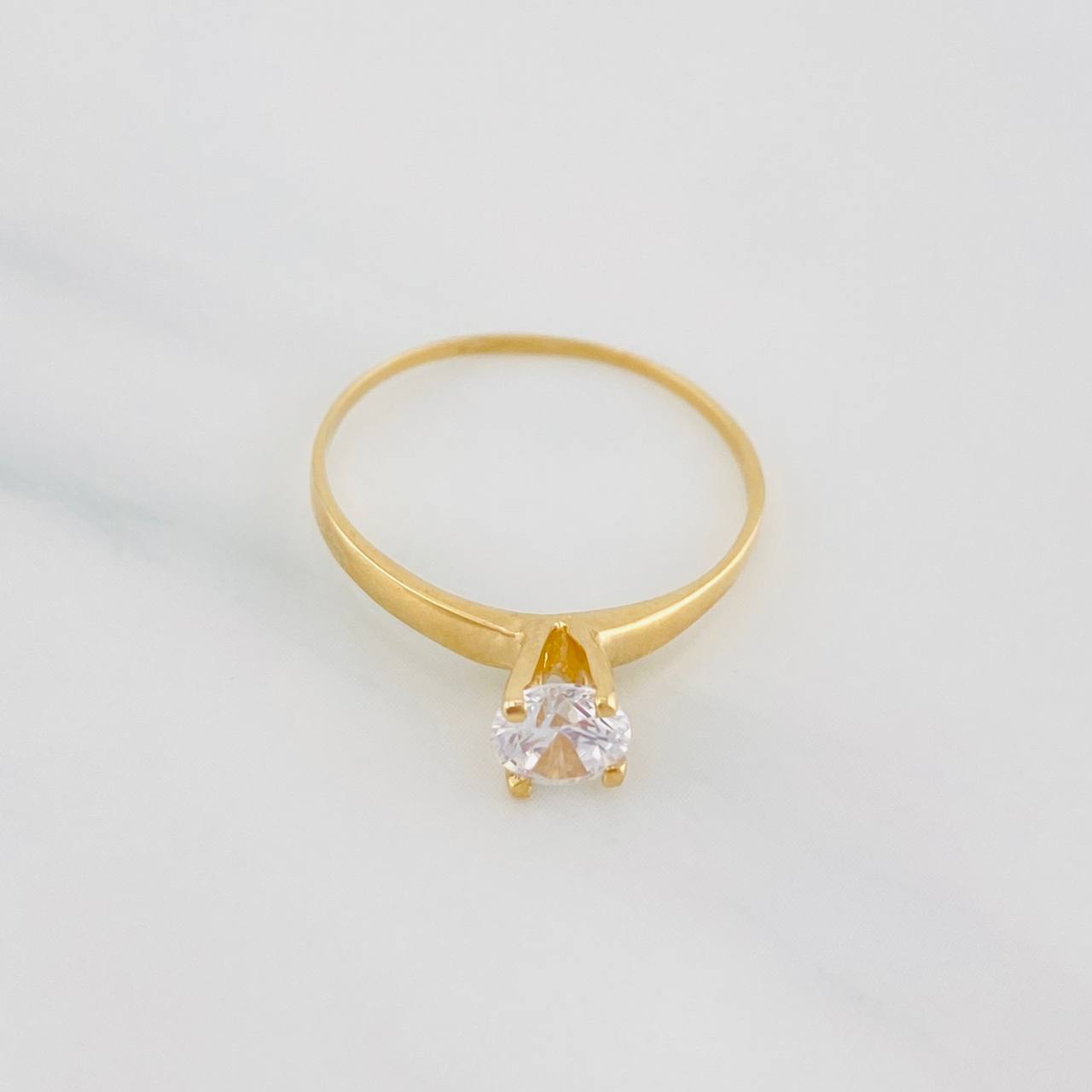 Solitaire Ring 1.3g / T6 1/4 Yellow Gold 18K