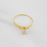 Solitaire Ring 1.3g / T6 1/4 Yellow Gold 18K