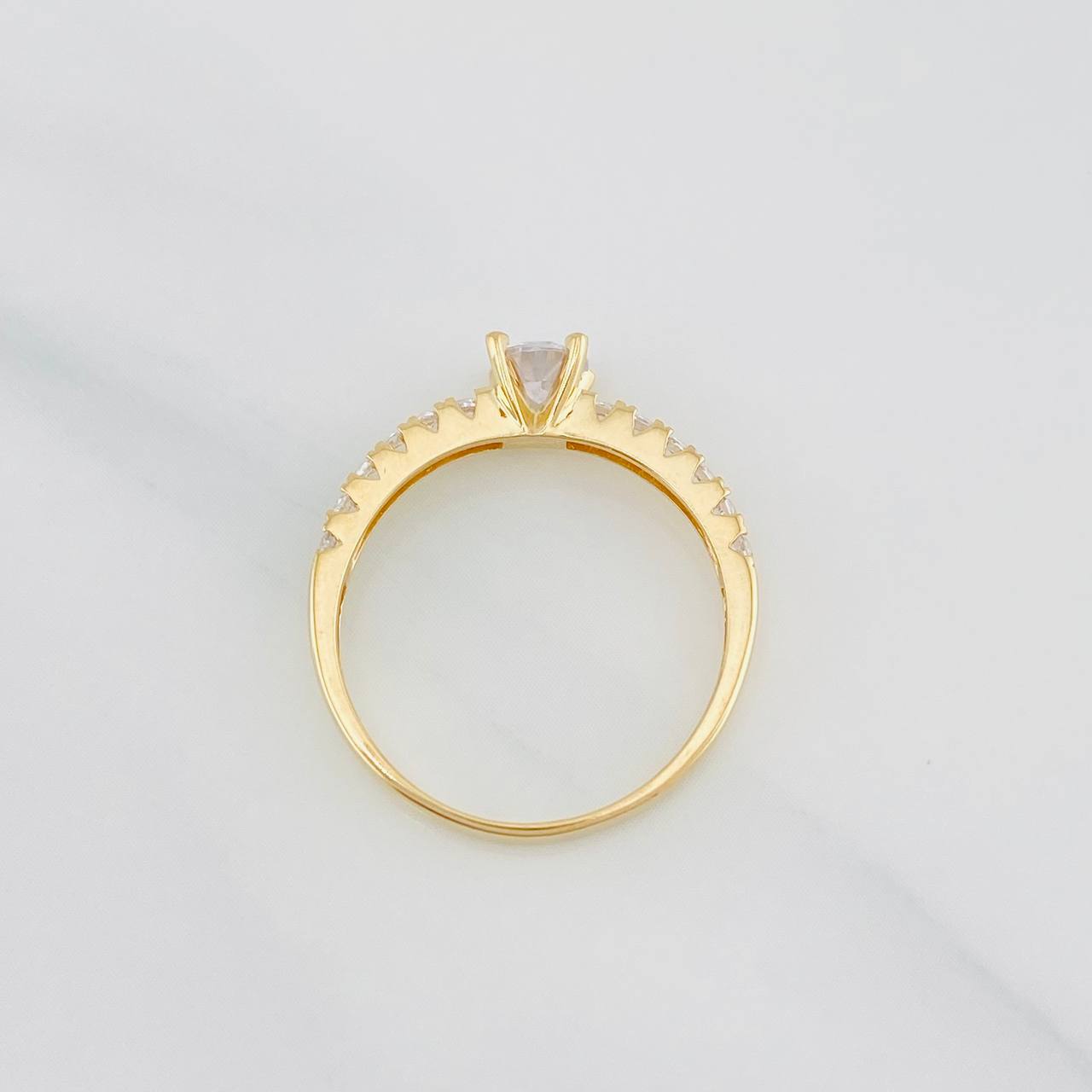 Solitaire Churumbela Ring 2.1g / T6 3/4 Yellow Gold 18K