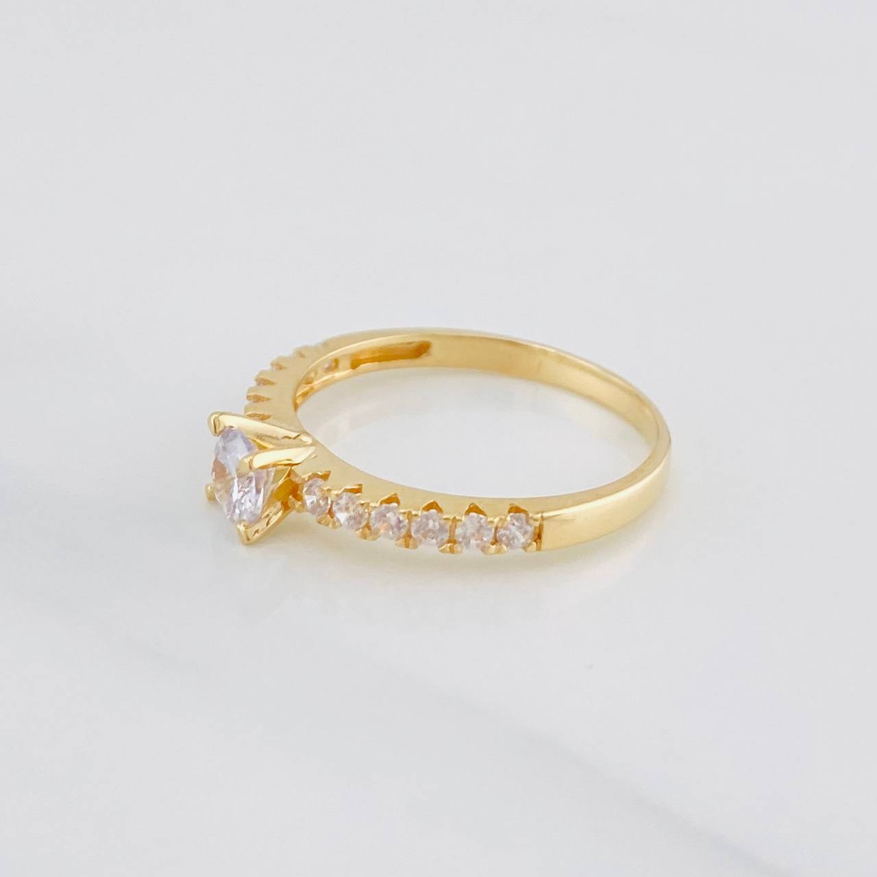 Solitaire Churumbela Ring 2.1g / T6 3/4 Yellow Gold 18K
