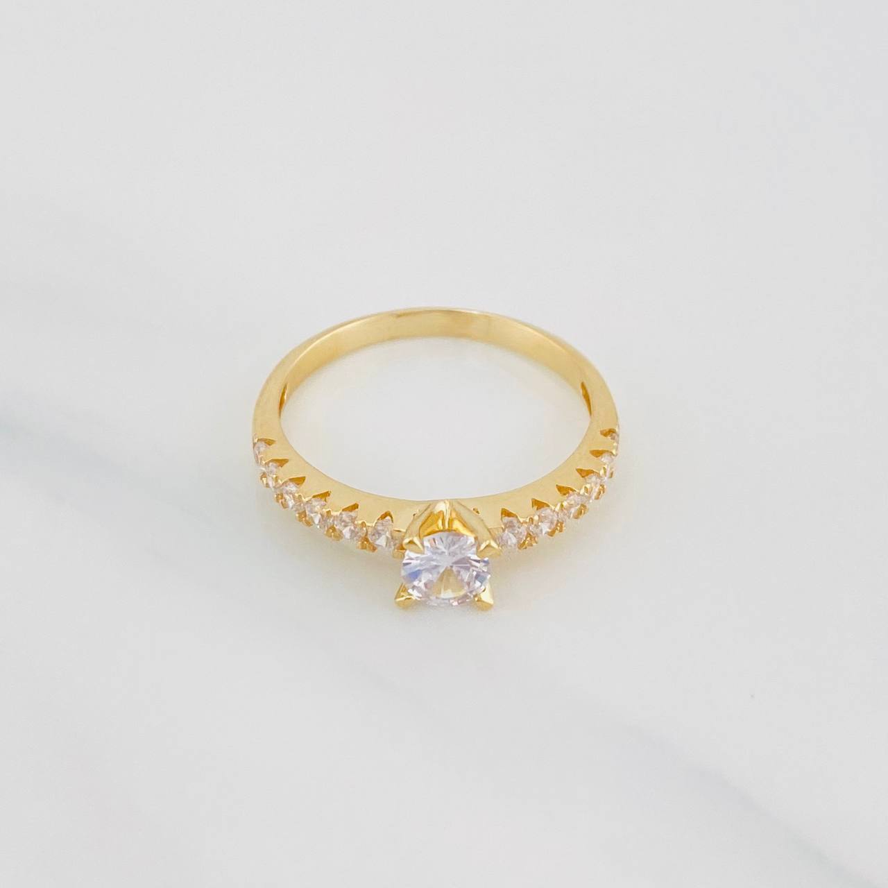 Solitaire Churumbela Ring 2.1g / T6 3/4 Yellow Gold 18K