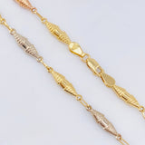 Cadena Rustica Dubai Texturizada 8.9gr / 24 1/2 in / 3.9mm Tres Oros 18K *