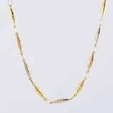 Rustic Dubai Textured Chain 8.9gr / 24 1/2 in / 3.9mm Three Golds 18K ©