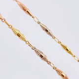 Cadena Rustica Dubai Texturizada 8.9gr / 24 1/2 in / 3.9mm Tres Oros 18K *