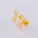 Topos Oso Mano Arriba 0.75gr / 1/2 in / Oro Amarillo 18K