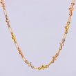 Rustic Crossed Chain 11.05gr / 23 1/2 in / 5mm Three Golds 18K *