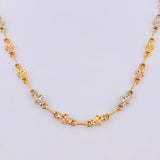 Rustic Crossed Chain 11.05gr / 23 1/2 in / 5mm Three Golds 18K *