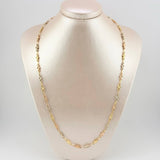 Rustic Crossed Chain 11.05gr / 23 1/2 in / 5mm Three Golds 18K *