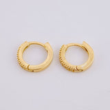 Candongas Carril Punteado 1.4gr / 1/2 in / Oro Amarillo 18K ©