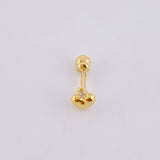 Piercing Destello Corazon 0.35gr / 1/2 in / Oro Amarillo 18K