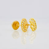 Stud Earrings Virgin Mary 0.65g / in / 6.05mm Yellow Gold 18K