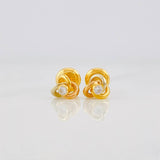 Helix Stud Earrings 0.8g / in / 5.35mm Tri-Color Gold 18K