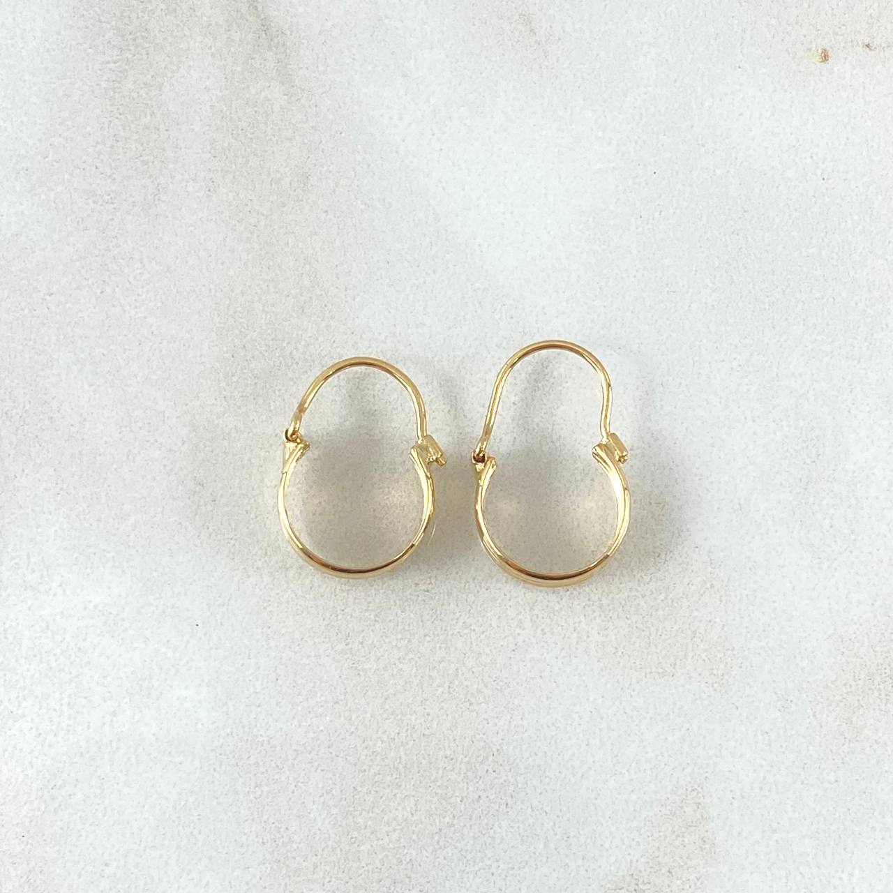 Hoop Earrings I 1.15gr / 1.5cm / Yellow Gold 18K