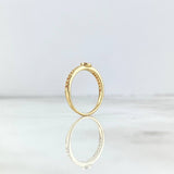 Churumbela Ring Circle 1.95gr / Size 5 3/4 / Fuchsia Zircons Yellow Gold
