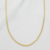 Flat Mariner Chain 1.9g / 20 in / 1.3mm 18K Yellow Gold