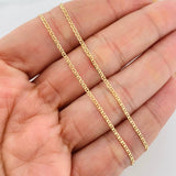 Flat Mariner Chain 1.9g / 20 in / 1.3mm 18K Yellow Gold