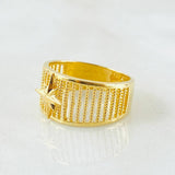 Anillo Estrella cardinal 3.7gr / T6 / Oro Amarillo 18K *