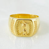 Virgin Guadalupe Ring Stamped Seal 3gr / Size 7 1/2 / 18K Gold