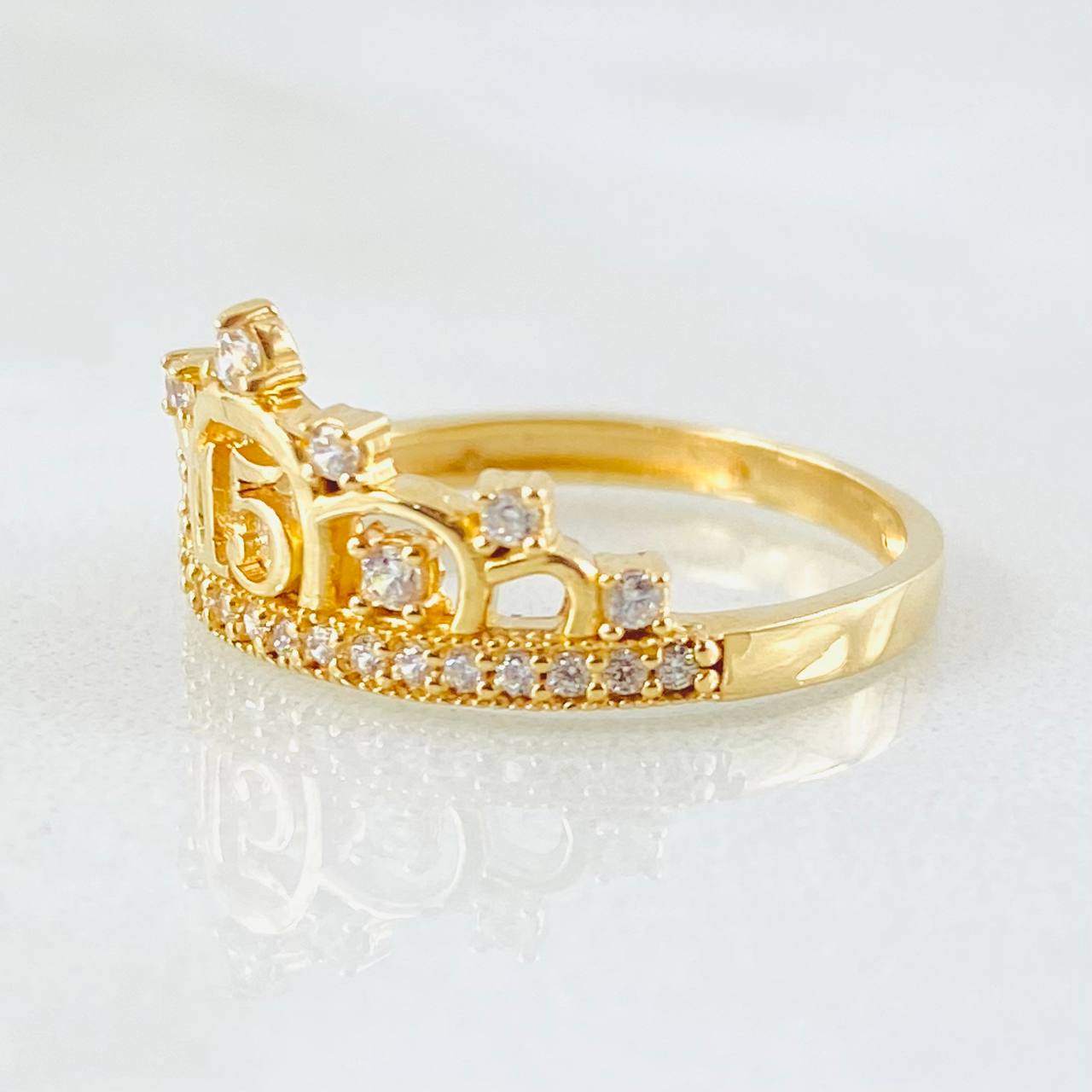 Crown Ring 15s 2.2gr / Size 5 1/4 / 18K Gold *