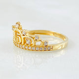 Crown Ring 15s 2.2gr / Size 5 1/4 / 18K Gold *