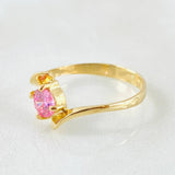 Anillo Solitario Curvas Conflictuadas  2.05gr / T7 1/4 / Oro Amarillo 18K *